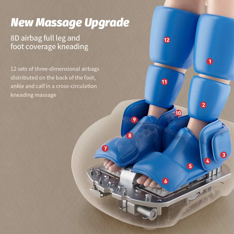 Intelligent Portable Comfortable Best Quality and Heating Therapy Foot Massager thumbnail 5